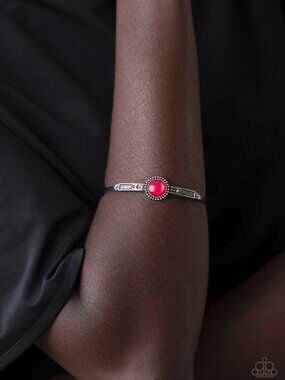 Paparazzi Jewelry Accessories - PIECE of Mind - Pink Bracelet - Vintage